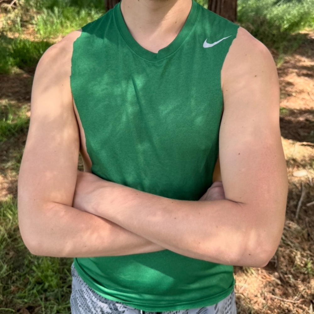 NIKE MEN DRI FIT Sleeveless TANK Top RAW CUT FOOTBALL SHIRT BODYBUILDING WORKOUT